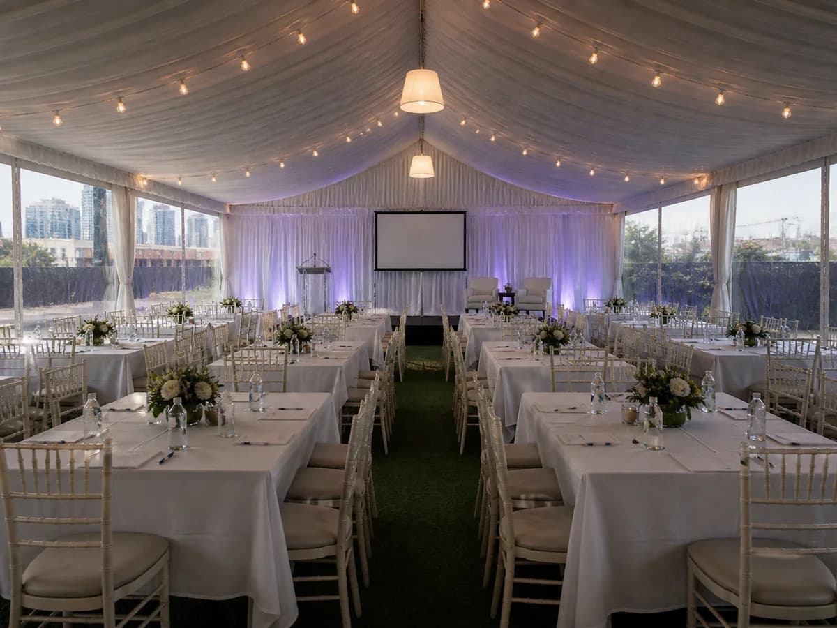 Table layout — chairs and linens
